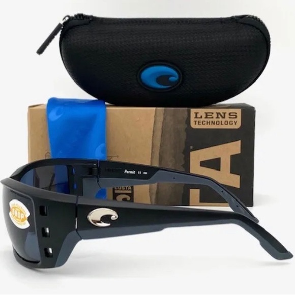Costa Del Mar PERMIT Matte Black / Gray 580P  62mm Polarized Sunglasses - Picture 4 of 5